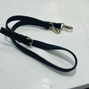 Black Leather Strap with Gold Hardware